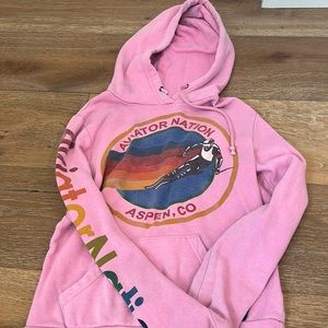 neon, pink, aviator, nation, hoodie, size xs